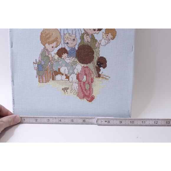 Precious Moments, Nativity Scene, Counted cross-stitch, Completed, Manger Scene - Picture 3 of 4